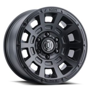 LC100/LC200/LX470/LX570 (17×8.50) 4 THRUST SATIN BLACK SIX SPEED 5×150 +25 Offset